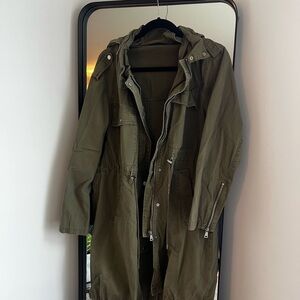 Women’s Olive Green Hooded Jacket